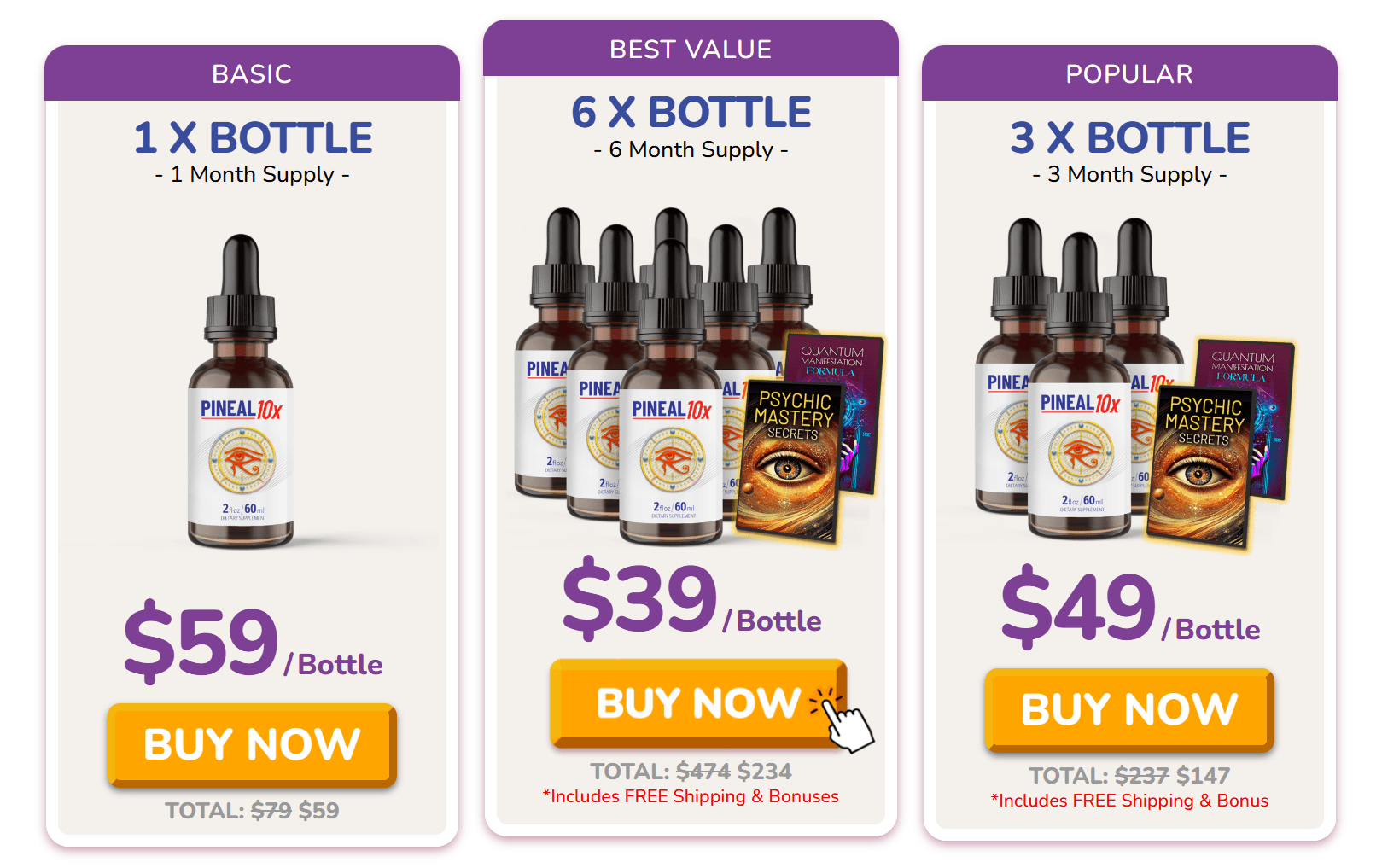 Pineal 10x pricing